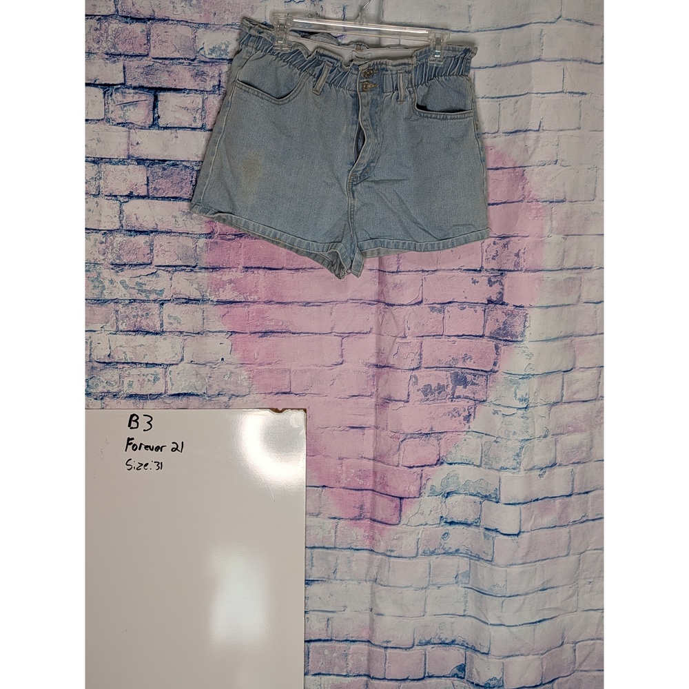 Roll top ligh blue Womens jean shorts